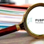 magnifying glass and pubpeer logo