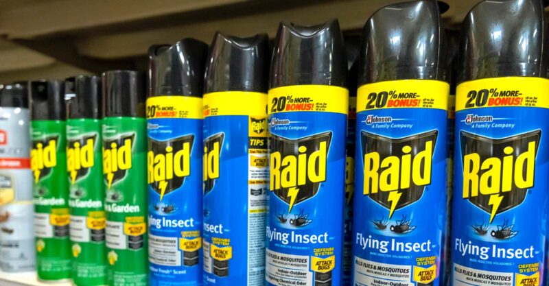 raid pyrethroid flying insect pest spray