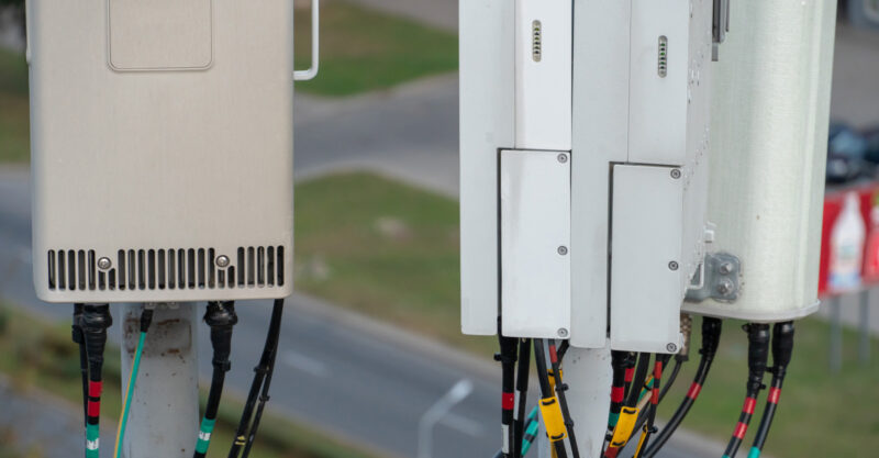 Photo of small cell 5G installation in residential neighborhood.