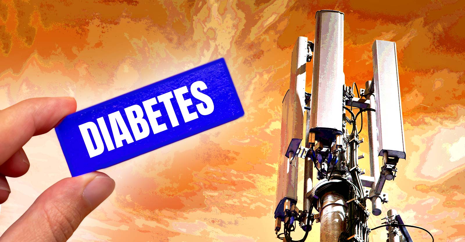 cell tower and word "diabetes"