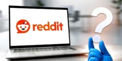 reddit logo and question mark
