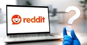 reddit logo and question mark