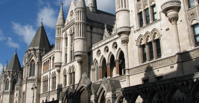 Photo of the Royal Courts of Justice Building.