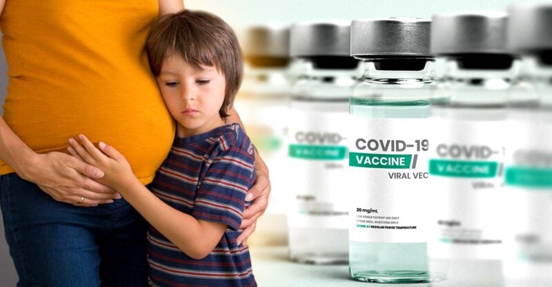 pregnant woman and child and covid vaccines