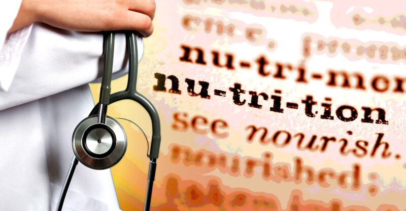 doctor and word "nutrition"