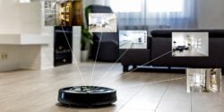 robot vacuum in house