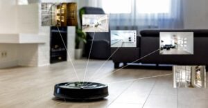 robot vacuum in house