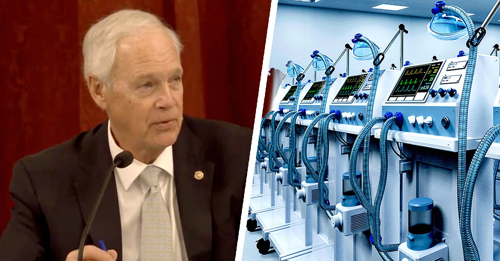 ron johnson and ventilators in hospital
