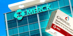 merck building and gardasil box