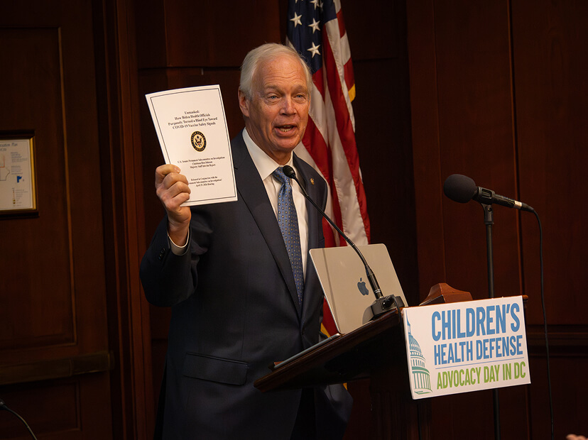 Senator Johnson showing report