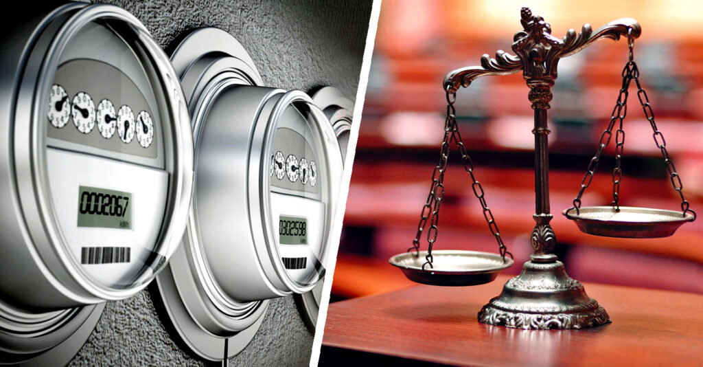 smart meters and justice scales in court room