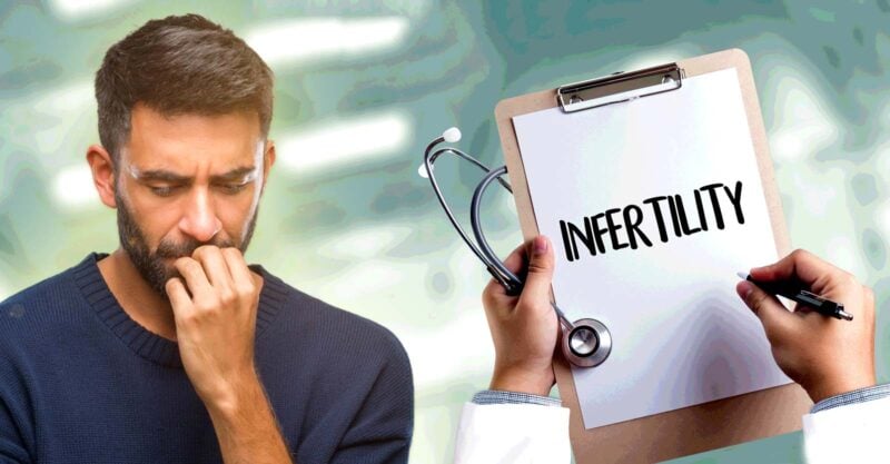 man and word "infertility"