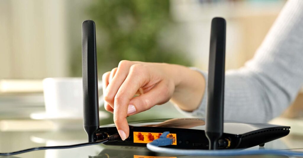 turning off wireless router