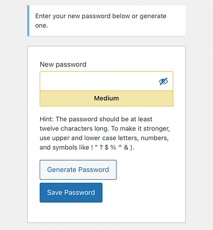 Screenshot of Community Forum Trial Signup - New Password Form