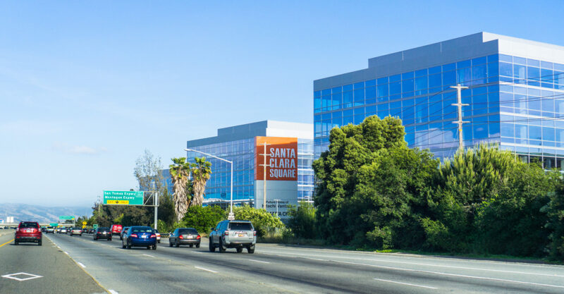 Santa Clara / CA / USA - the new Santa Clara Square office buildings along the Bayshore freeway in Silicon Valley.