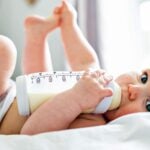 baby drinking a bottle