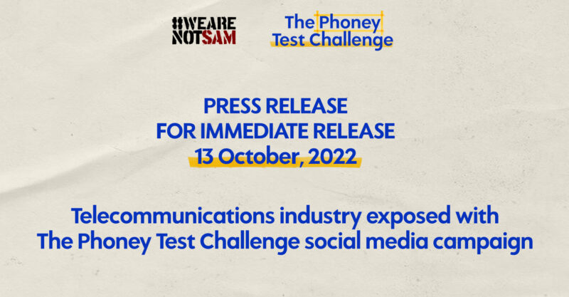 The Phoney Test Challenge Press Release