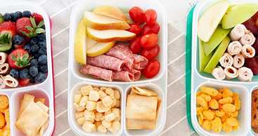Trays of food