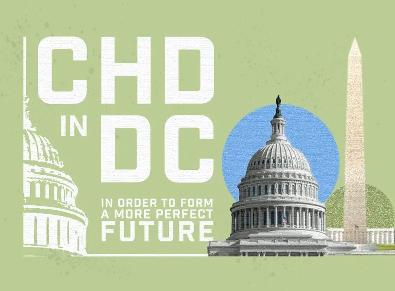 DC landmarks with CHD in DC Logo