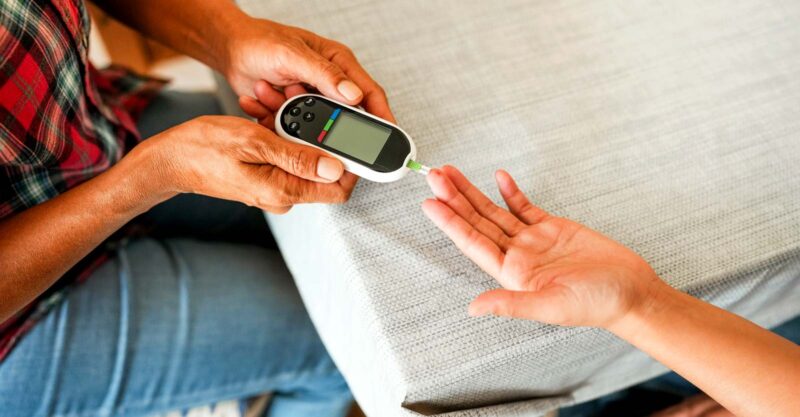 checking blood sugar