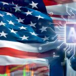 united states flag and letters "AI"