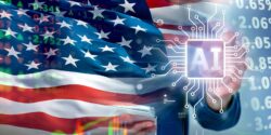 united states flag and letters "AI"
