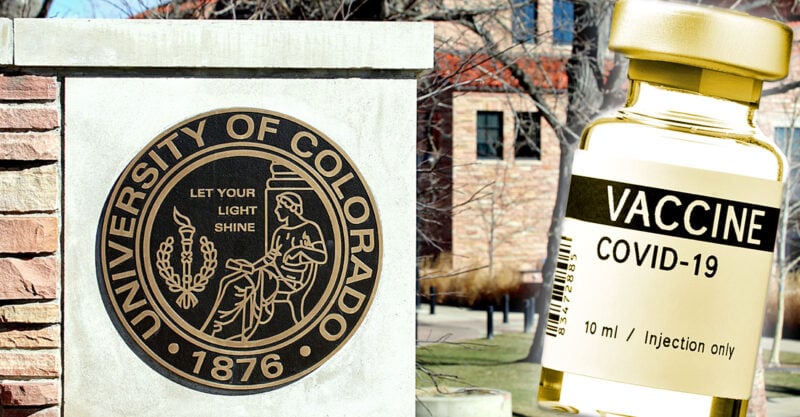 university of colorado sign and covid vaccine
