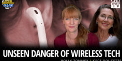Good Morning CHD episode: Unseen Danger of Wireless Tech - Photo of person wearing a wireless earbud.