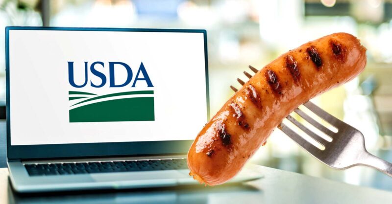 usda logo and hot dog