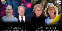 Good Morning CHD episode graphic featuring Michael Kane, Scott McCollough, Esq., Meryll Nass, M.D. and Beverly Johansson.