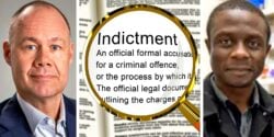 vincent munster and claud, and word "indictment"