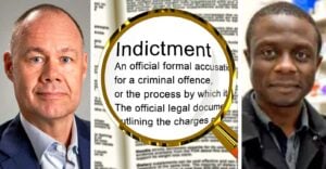 vincent munster and claud, and word "indictment"
