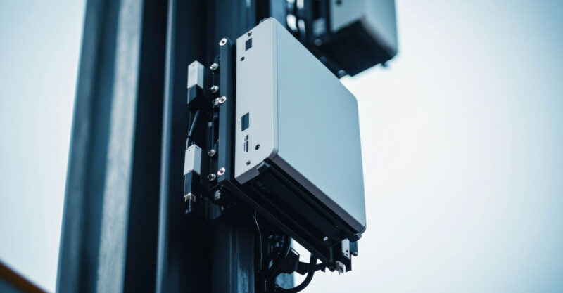 A detailed view of a 5G small cell antenna array