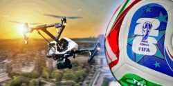 soccer ball and drone