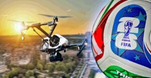 soccer ball and drone